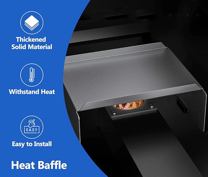 BCA012 Heat Baffle Diffuser Replacement Parts for Traeger Pro 34 22 20 Heat Baffle Renegade Elite 20 Ridgeland 572 TFB57PZB BBQ075 Texas Camp Chef Z Grills Heat Deflector Smoker Accessories