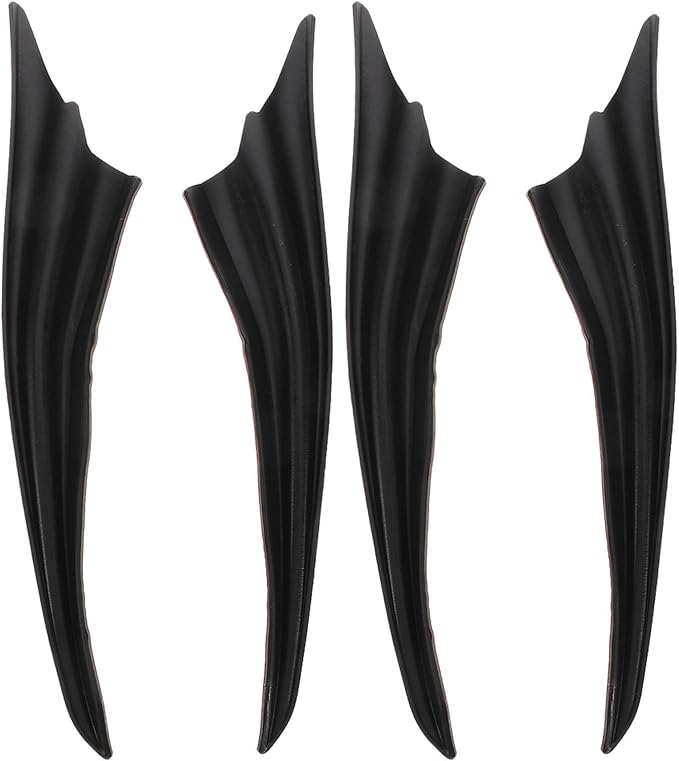 PartyKindom 2pairs Car Spoiler Canards Kit Front Bumper Lip Splitter Diffuser Abs Anti-Collision Auto Body Decoration Accessories for Aerodynamic Wind Deflection and Sporty Exterior Upgrade