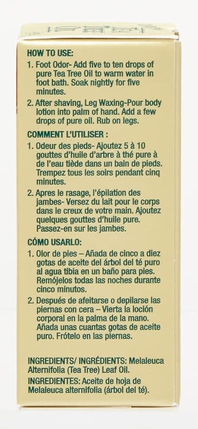 Gena Tea Tree Essential Oil – Multi-Purpose Tea Tree Oil for Face, Body, Nail & Skin Care, 0.5 fl oz, 2-Pack
