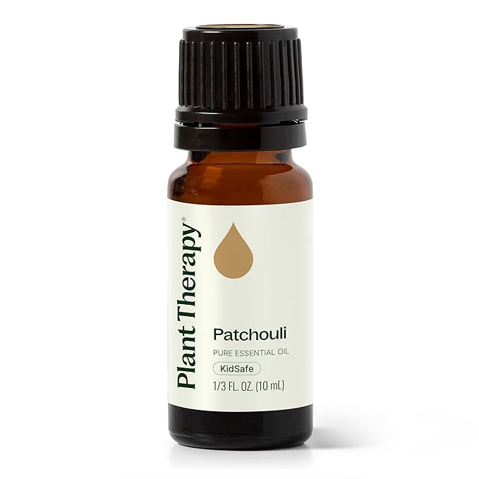 Plant Therapy Patchouli Essential Oil, 10 mL (1/3 oz), 100% Pure and Undiluted, Great for DIY Skincare and Essential Oil Diffusers