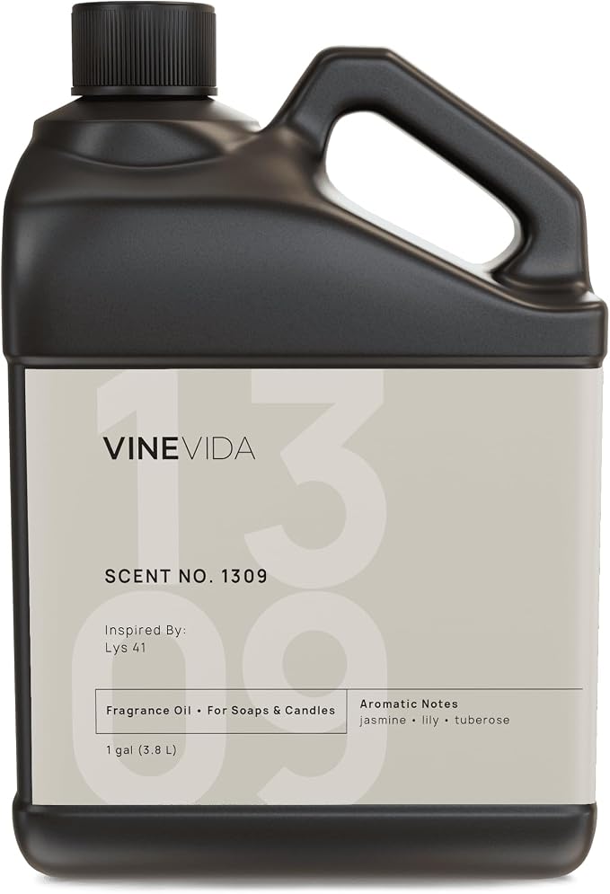 VINEVIDA Scent NO. 1309 Fragrance Oil - 1 Gallon (8lbs) - Inspired by: LYS 41 Fragrance Oil for Candle Making - Made in USA Candle Scents Scents for Soap Making