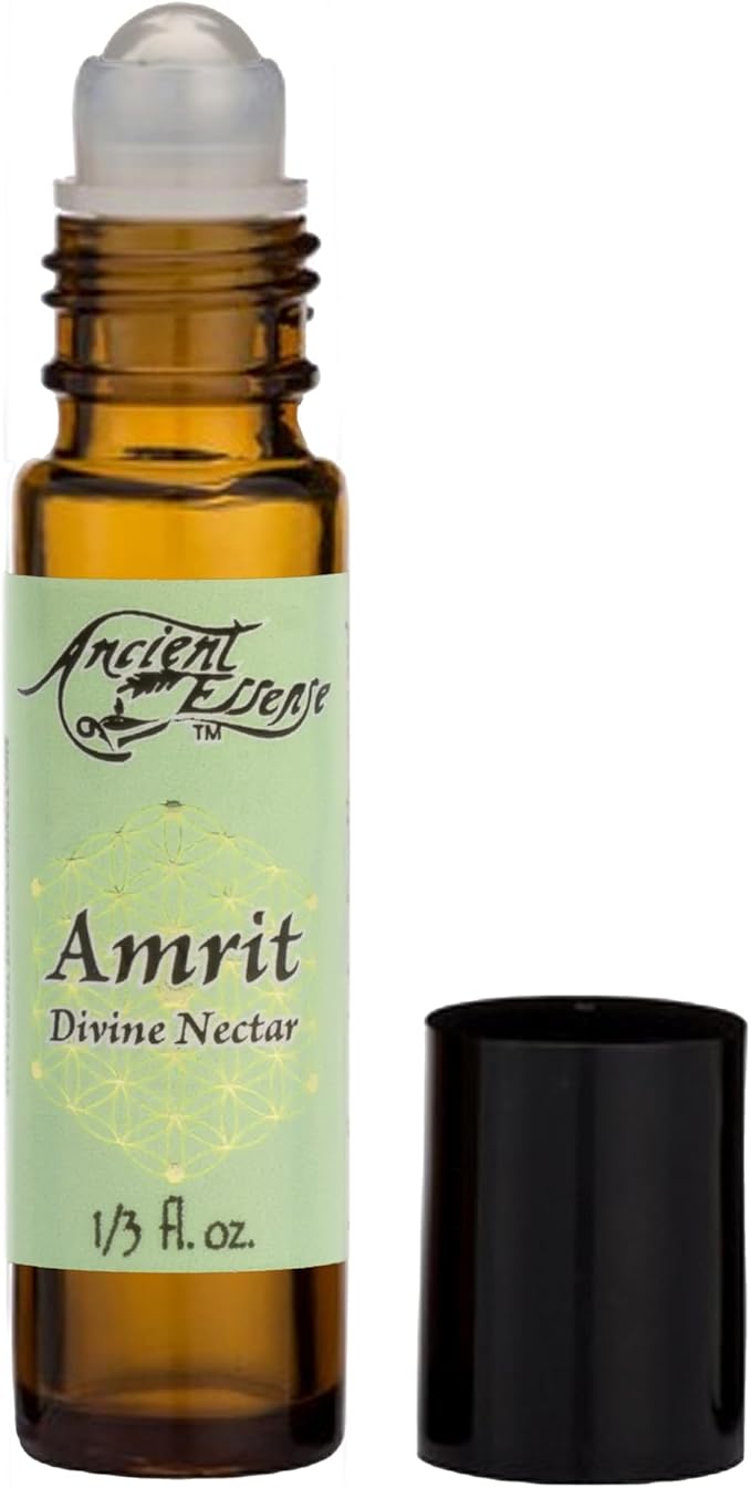 Ancient Essence Amrit Divine Nectar Roll On Essential Oil Calming Soothing Spirit Uplifting Best for Meditation & Relaxation (1/3 FL OZ)