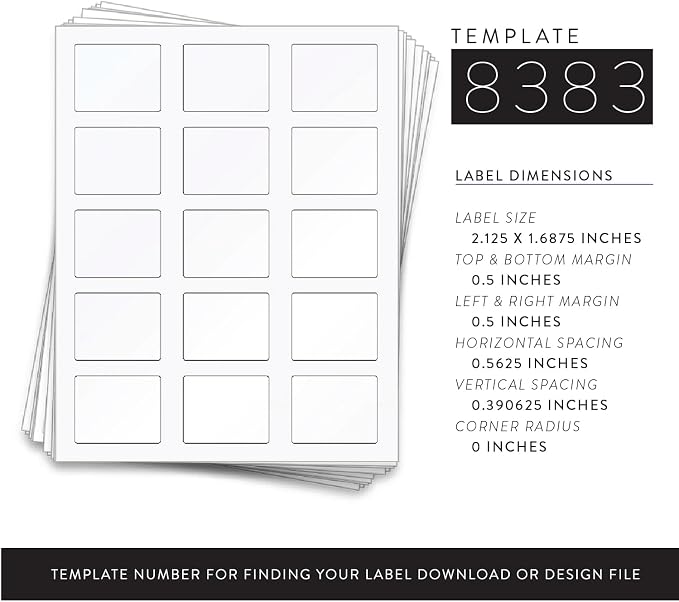 Dashleigh Perfume Bottle Labels Waterproof, 75 Blank Printable Vinyl Stickers 2.2x1.7 Inch for 10ml Roller Bottles - Oil Proof Label Sheets for Inkjet, Essential Oil, Roll-On Perfume, Aromatherapy
