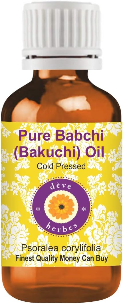 Deve Herbes Babchi (Bakuchi) Oil (Psoralea corylifolia) | Cold Pressed | Pure | Natural | Undiluted | For Diluting Essential oils | For Skin & Massage | Non-Sticky | Lightweight | Unisex | 30ml (1 oz)