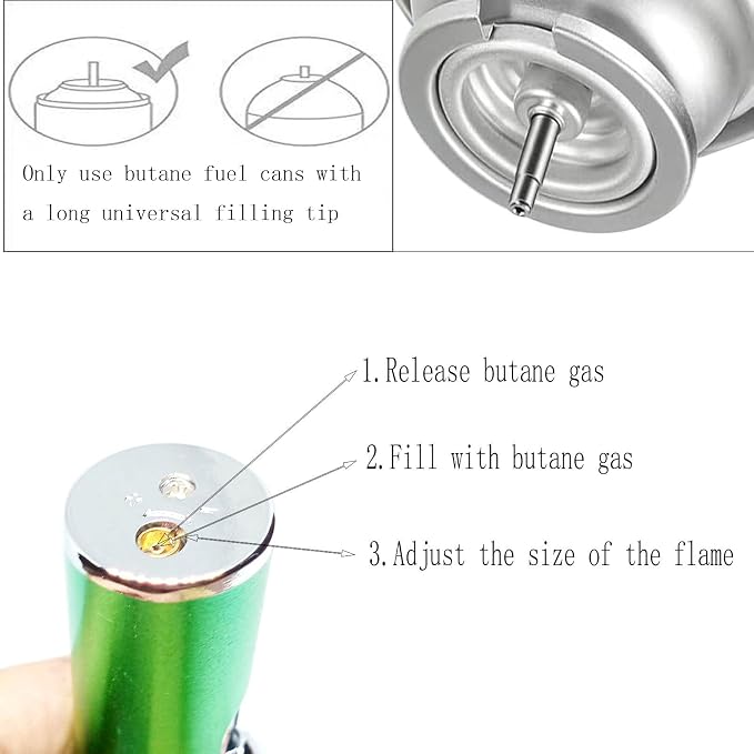 Torch Lighter,Handheld Multifunctional All-in-One Tube Built-in Detachable Windproof Lighter,Outdoor,Indoor,Camping,Candle,Birthday,Green