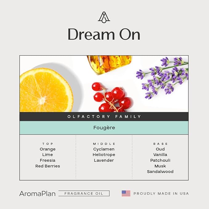 AromaPlan Hotel Scents Dream On 5 Fl Oz (2 Pack), Luxury Aroma & Hotel Fragrance Diffuser Oil- Hotel Diffuser Oil for Aromatherapy- USA Made, Bigger Bottle, Bolder Aroma & Longer Lasting