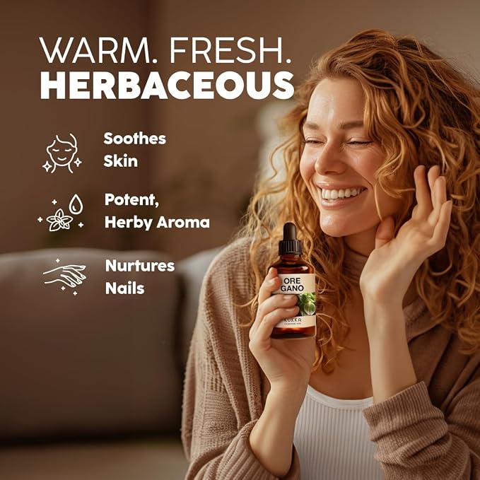 100% Pure Oregano Oil - 4 Fl Oz Oregano Essential Oil for Hair, Skin, Diffuser, Aromatherapy & DIY Soap Making Scent