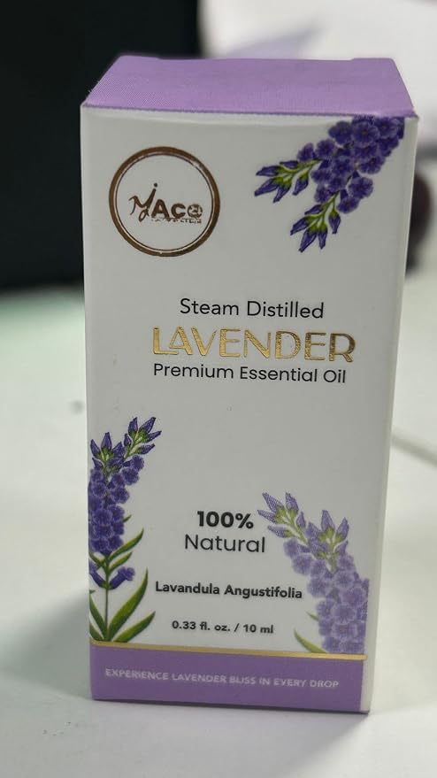 My ACE Lavender Essential Oil 0.33 Fl Oz - Pure & Natural - Premium Grade for Aromatherapy, Diffuser, Skin, Hair, Massage, Candle & Soap Making, Home - Glass Bottle with Dropper - Long Lasting Scent