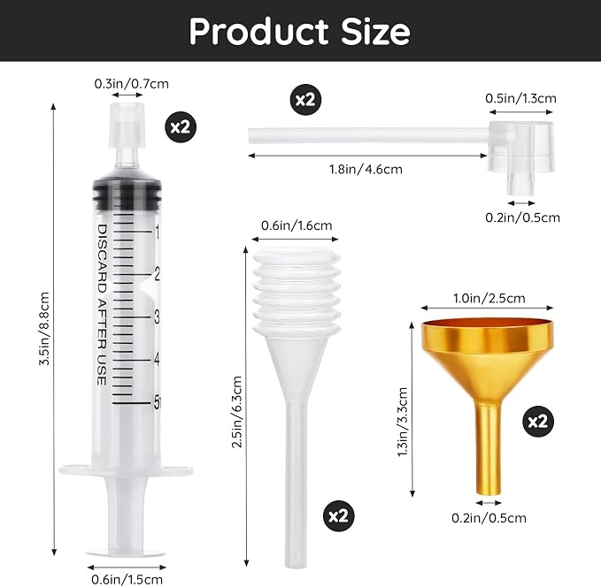 Segbeauty 0.17oz Perfume Refill Pump Tools, 8pcs Perfume Dispenser Transfer Tools Kit, Include 2 Funnel for Refill, 2 Clear Pump and Dropper, 5ml Plastic Perfume Extractor Refill Tool for Cologne