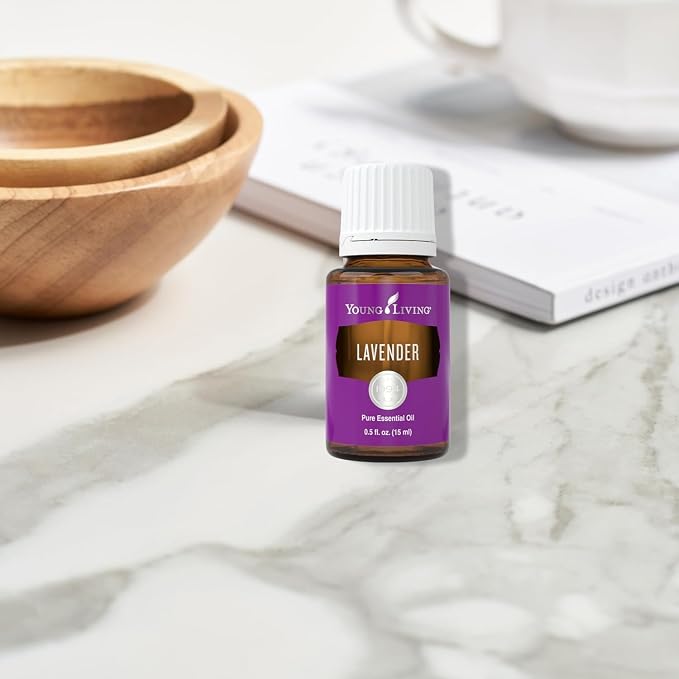 Young Living Lavender Essential Oil | 15 ml | Soothing & Relaxing Aroma for Massage, Aromatherapy, & Skin Care | Calms the Mind & Enhances Relaxation | Authentic Fragrance for Perfume
