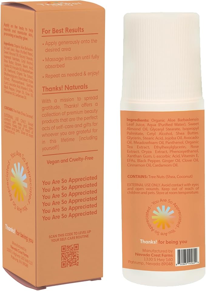 Massage Oil Roll On, Charmed by Chai, Vegan, Cold Pressed Roll On with Vitamin C, Cinnamon, Cardamom, & Caffeine, Use After Shower or Before Bed, Self Care Essential, 3 FL OZ