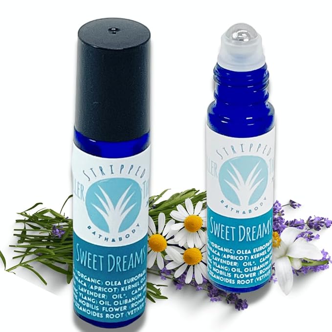 Sweet Dreams Bedtime Relaxation Aromatherapy | Night Time Unwind Support Aromatherapy Roll-On w/Lavender, Neroli & Chamomile Essential Oils | Stocking Stuffer Idea