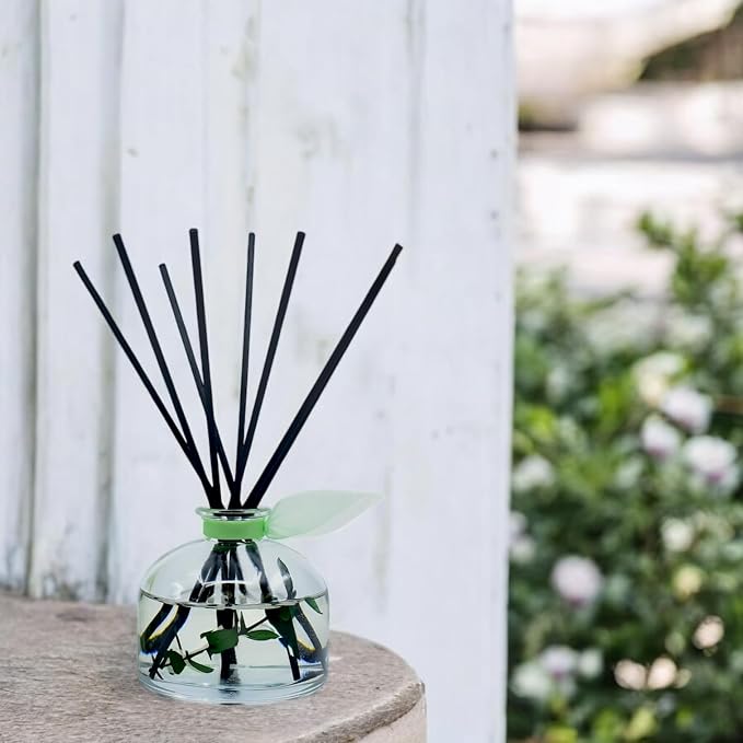 Reed Diffuser Set, Unwind Eucalyptus & Mint Scented Oil Diffuser with Sticks, Home Fragrance Accessories for Bathroom Shelf Decor, Aroma Diffusers for Home or Office Desk, USA Made
