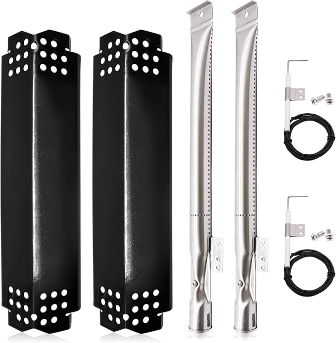 Hiorucet Grill Replacement Parts for Nexgrill 2 Burner 720-0864, 720-0864M Grill Models. Grill Heat Plates, Burners and Igniters Replacement for Nexgrill 720-0864R, 720-0830H.