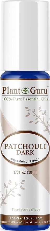 Patchouli Essential Oil Roll On 10 ml. 100% Pure Natural, Pre-Diluted Therapeutic Grade Aromatherapy Rollerball