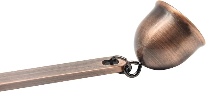 Candle Snuffer, Red Copper, Decorative Candle Snuffers Wick Snuffer Candle Accessory with Long Handle Classic Beauty AS Unique Gift for Putting Out Extinguish Candle Wicks Flame Safely, in Dining Room