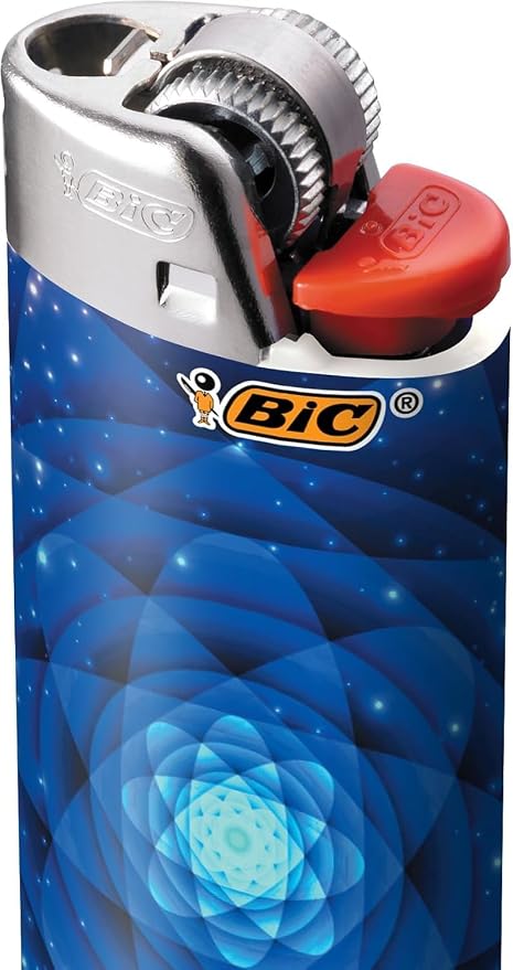 BIC Maxi Pocket Lighters, Safe and Reliable Cool Lighters, Psychedelic Patterns Collection, 8-Pack