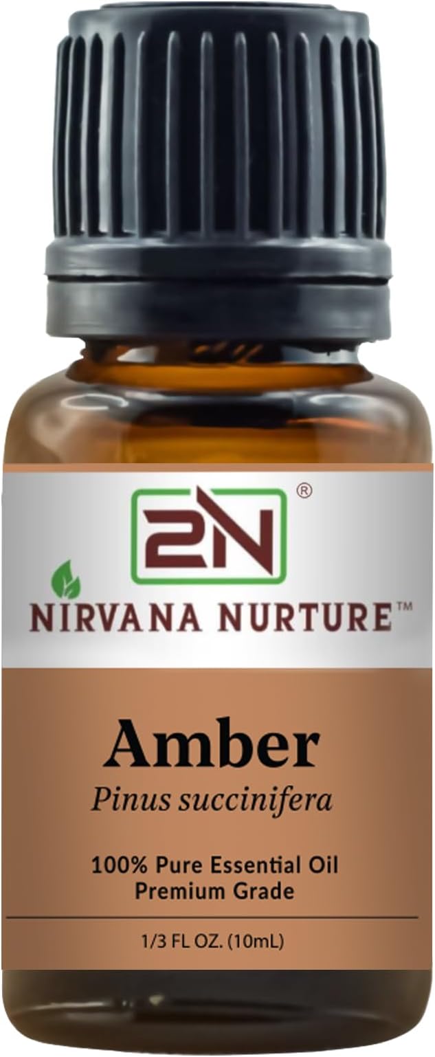 Amber Essential Oil,100% Pure Undiluted, Aromatherapy Oil for Diffuser, Hair & Skin Care