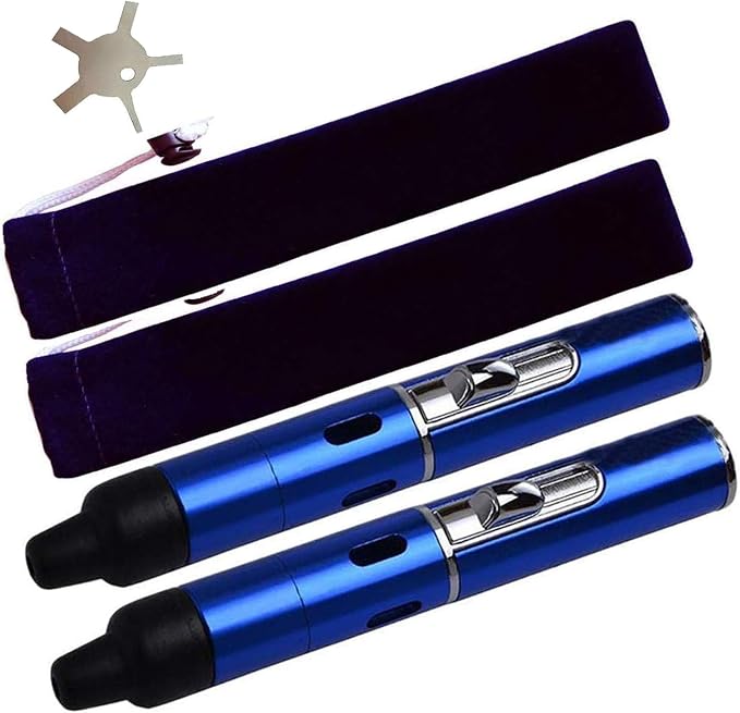 Torch Lighter,Handheld Multifunctional All-in-One Tube Built-in Detachable Windproof Lighter,Outdoor,Indoor,Camping,Candle,Birthday,Birthday,Blue(2PCS)