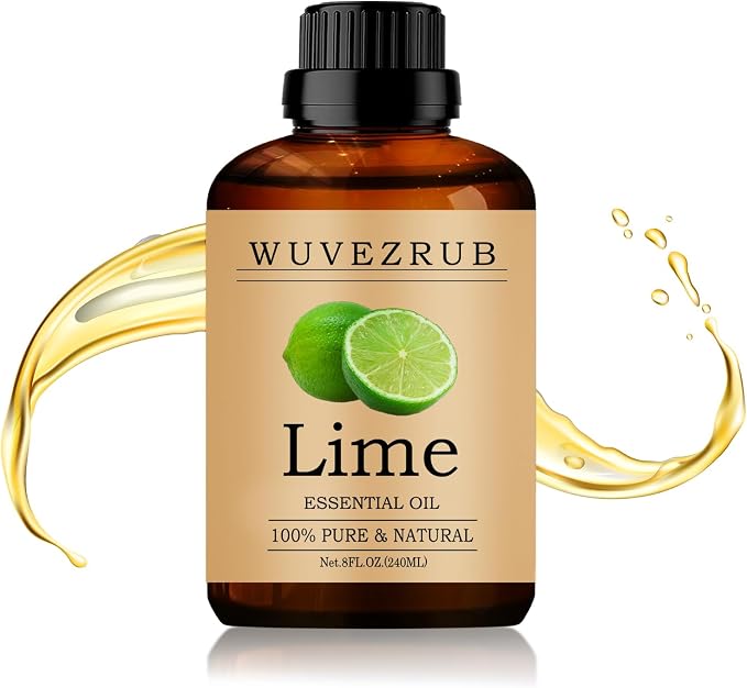 Lime Essential Oil 240ML - 100% Pure and Natural Oils for Aromatherapy Diffuser - 8 Fl Oz/Lime