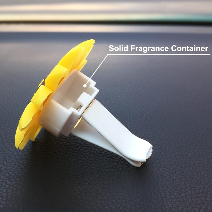 2 Pieces Sunflower Air Vent Clips Flower Car Accessories Cute Car Air Freshener Sun flower Gift Decorations Charm Car Clip Interior Air Vent Decor