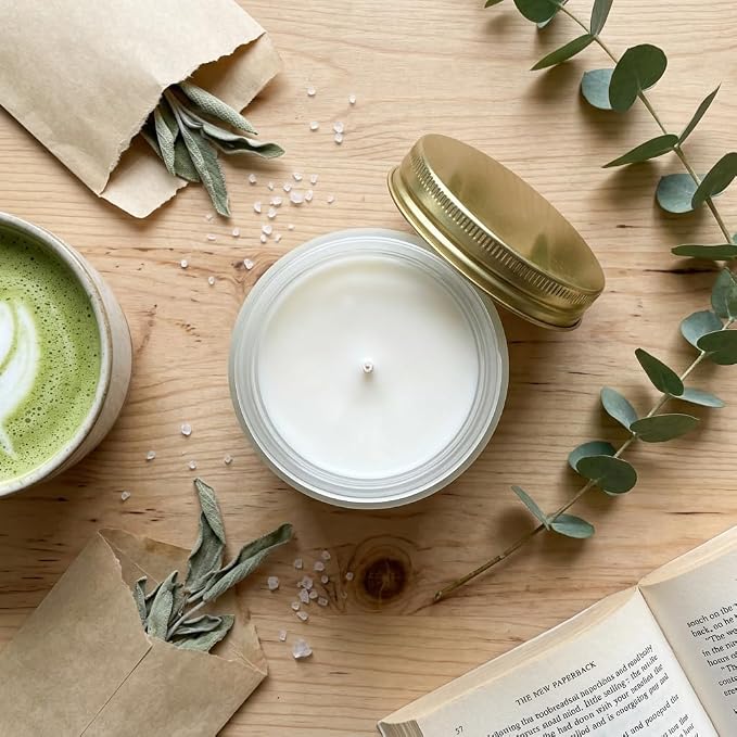 Chaos Coordinator Gifts for Women, Boss, Coworker - Funny Scented Candle Gift - Sage & Sea Salt Soy Wax Candle in Frosted Jar (8 oz) - Office Desk Decor & Appreciation Gift