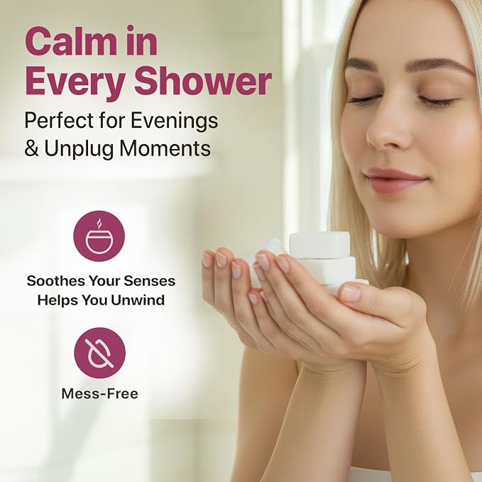 Shower Steamers Aromatherapy - USA Made with Natural Ingredients & Lavender Oil, Large Shower Bombs for Stress Relief, Relaxing Spa Gifts for Women & Men, Luxury New Mom & Nurse Gifts