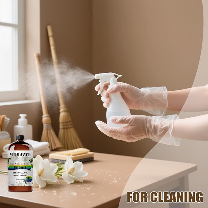 Gardenia Essential Oil, Gardenia Oil 16 Fl Oz 480ML for Diffuser Humidifier Yoga Cleaning DIY Candle Soap Making MUMAZYL Essential Oils