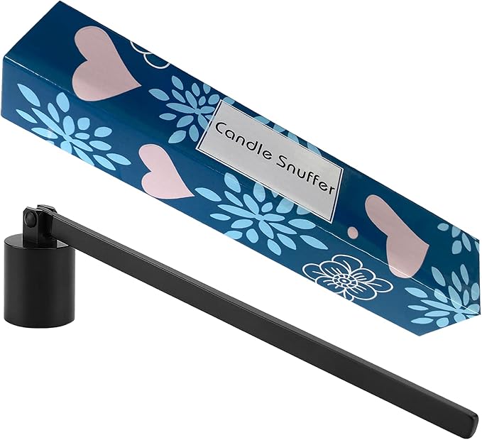 Candle Snuffer, Stainless Steel Wick Flame Extinguisher Elegant Candle Accessory for Candle Lovers - Matte Black