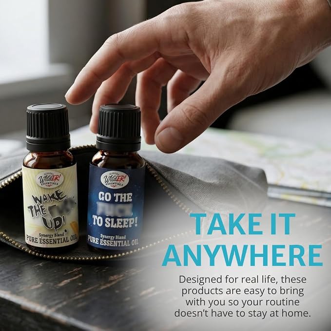 Wild Essentials Go The F to Sleep Essential Oil Blend, Soothing Bedtime Aromatherapy Oil for Diffusers, 100% Pure, Crafted in USA