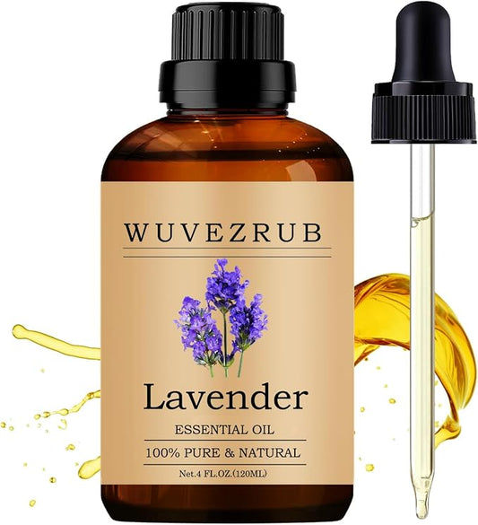 Lavender Essential Oils 120ML, 100% Pure and Natural Essential Oil for Aromatherapy Diffuser - 4 Fl Oz/Lavender