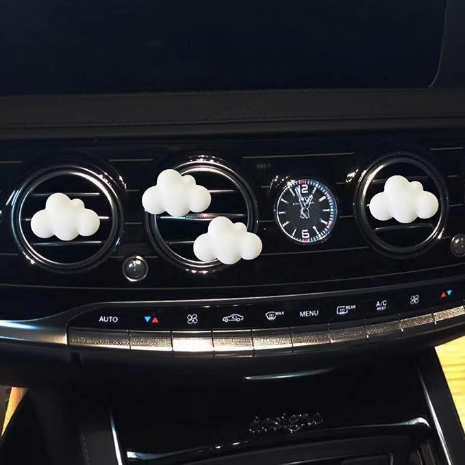 4 Pcs Cloud Air Vent Clips, Cute Cloud Car Air Fresheners Vents Clips Funny Automobile Diffuser Vent Clips Car Interior Decor Charm Cute Automobile Accessories Decoration for Women