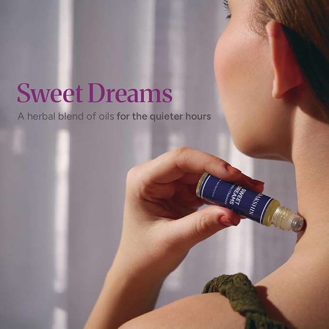 DAKSHIN Sweet Dreams Essential Oil Roll-On | Lavender, Vanilla, Chamomile & Bergamot | Naturally Calming Bedtime Aromatherapy | Cruelty-Free | 10ml