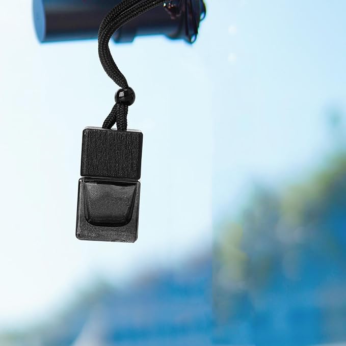 3 Pcs Hanging Car Air Freshener Empty Car Diffuser Bottles, Car Diffusers for Essential Oils, Car Air Freshener Ornament for Auto Interior Home Office Decoration, Black