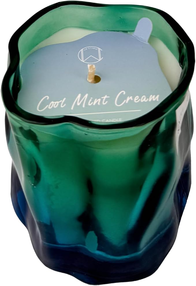 Signature Scent Ombre Jar Candle 4.5oz – CW Studio Hand-Poured Palm & Paraffin Wax, Up to 23 Hour Burn, Dust Cover Lid, Clean Burn Home Decor & Gift