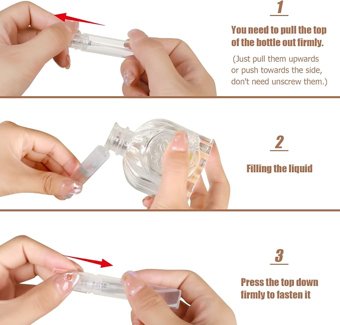 Fandamei 60PCS 5ml Mini Spray Bottle, Mini Clear Plastic Spray Bottle Empty, Fine Mist Refillable Mini Perfume Bottle, Perfume Atomizer, Small Empty Sample Containers, Plastic Portable Travel Bottle
