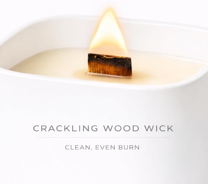 Set of 3 Premium Scented Soy Candles Gift Set | One Life Collection - Orange Blossom, White Tea & White Bloom | Crackling Wood Wick | Luxury Candle Set for Relaxation, Home Décor & Gifts | 9.8oz Each