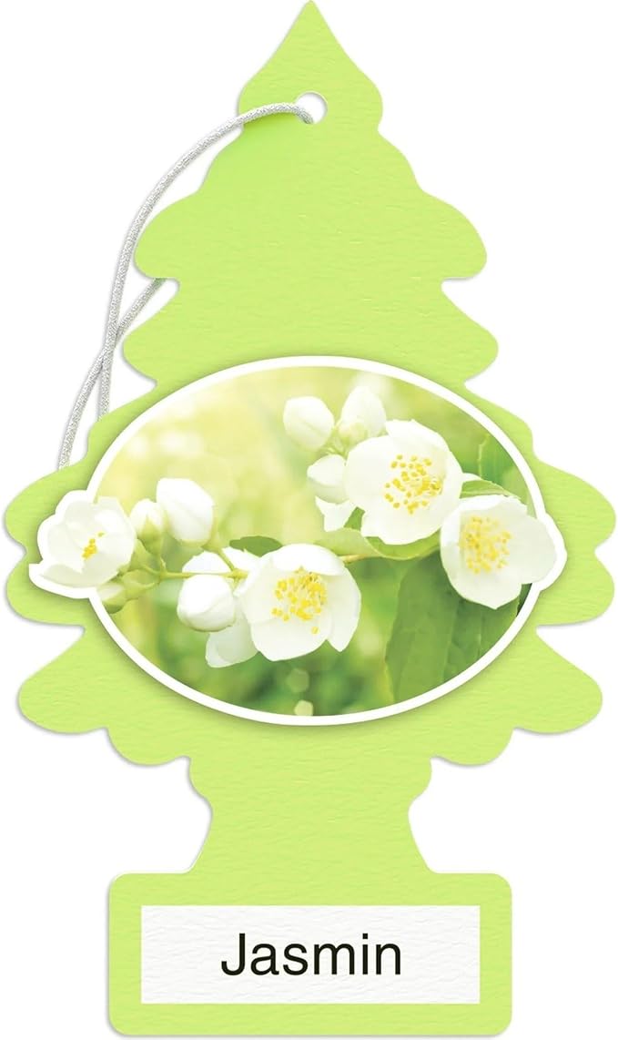 LITTLE TREES Car Air Freshener Hanging Paper Tree for Home or Car , "lime green” , Jasmin scent