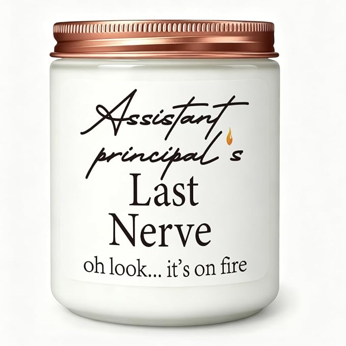 Assistant Principal Gift Novelty Lavender Scented Soy Candle Gift Funny Office Back to School Appreciation Thank You Gifts for Counselors Men Women Assistant Principal