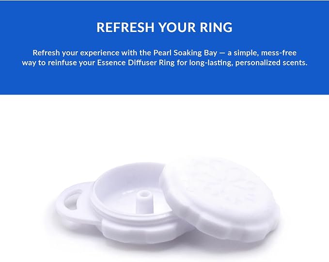 Essence Refresh Kit | Solid Scents Essential Oils | Aromatherapy Nasal Diffuser | Personal Scent Clip for Travel, Work & Everyday Use | Made in USA | Peppermint | White Pod