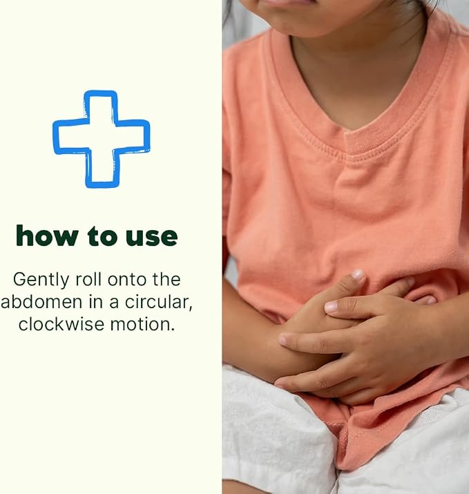Plant Therapy Kids PoopEase Essential Oil Roll-On 30 mL (1 oz) Eases Bloating, Cramps, and Constipation, Safe & Effective for Kids & Adults, Easy Mess-Free Application