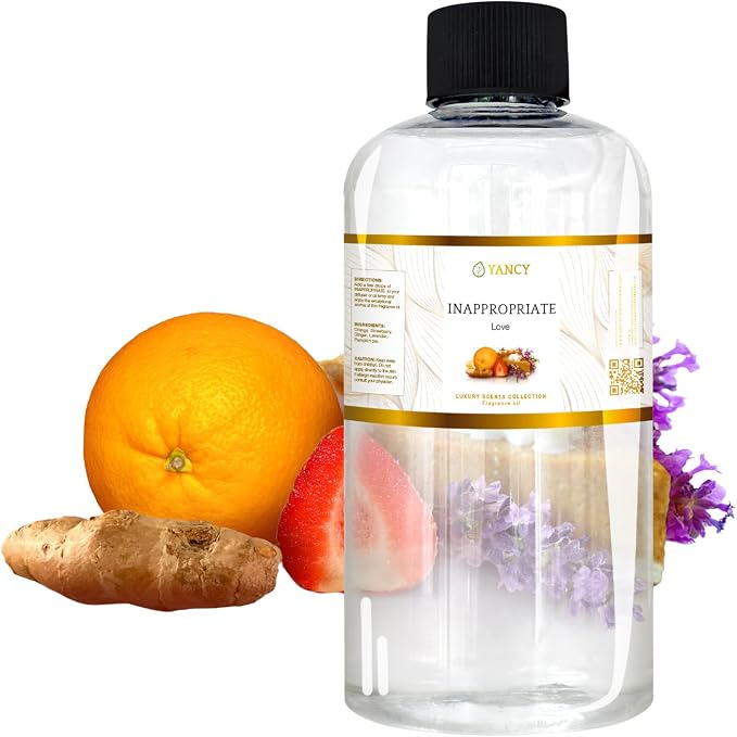 YANCY Inappropriate Luxury Collection Fragrance Oil (8 oz), Exotic Wood and Spice Aroma, Captivating Scent for Diffusers, Oil Burners & Aroma Lamps, Adds Bold Elegance to Social Spaces