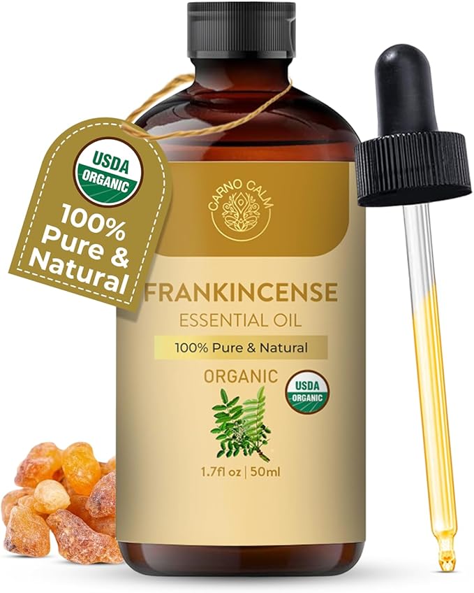 Frankincense Essential Oil | USDA Certified Organic Frankincense Oil | Woody and Earthy Aroma |1.7 fl. Oz