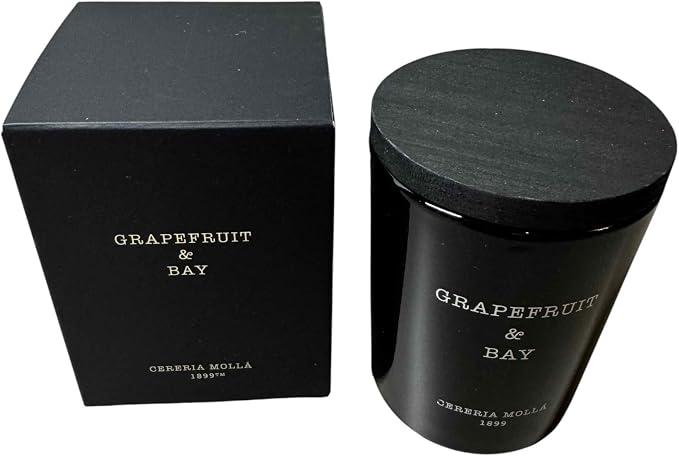 Cereria Molla Scented Candle Travel Size 2.4 oz - Luxury Home Fragrances - Handmade EU (Grapefruit & Bay)