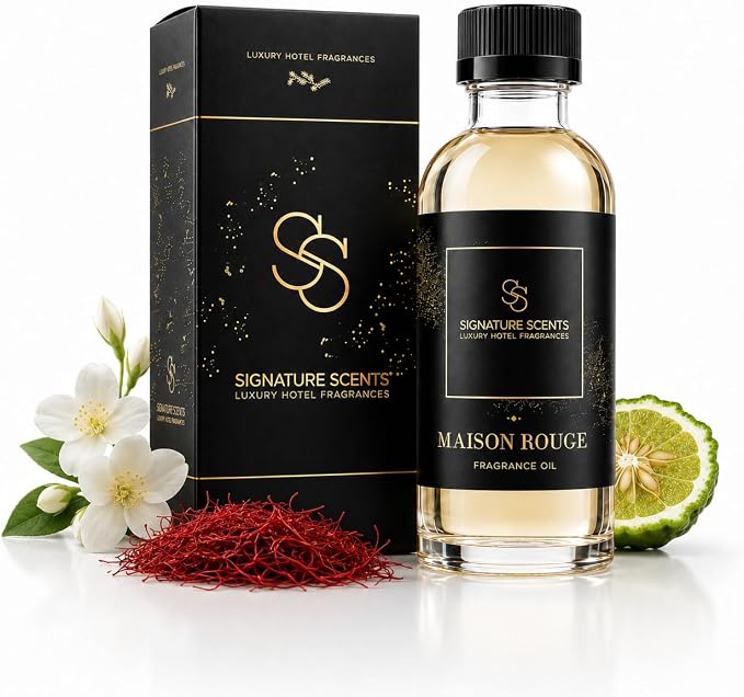 Luxury Hotel Diffuser Oil for Hotels and Homes - Aromatherapy Oils for use with an Essential Oil Diffuser at Home - Fragrance-Scent Diffuser Oil Blend (Maison Rouge) 4.05fl oz (120ml)