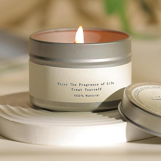 Soy Wax Candle, Aromatherapy Scented Candle, Long Lasting 20 Hour Burning Cotton Wick, Relaxing Home Fragrance for Bedroom Bathroom Office Meditation Hiking Dinner Table Desktop Decor