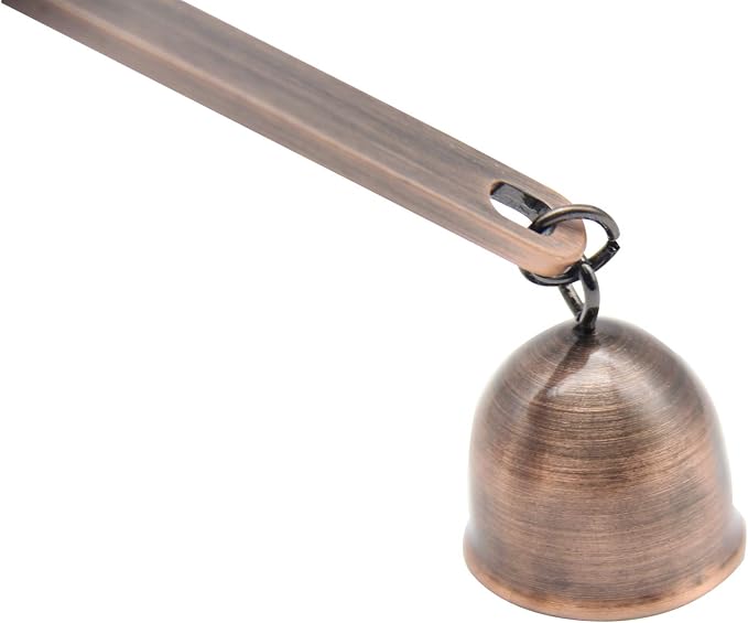Candle Snuffer, Red Copper, Decorative Candle Snuffers Wick Snuffer Candle Accessory with Long Handle Classic Beauty AS Unique Gift for Putting Out Extinguish Candle Wicks Flame Safely, in Dining Room