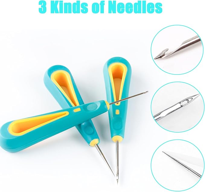 Candle Wick Needle for Silicone Molds, 3 Pcs Wicking Needle for Candle Making, Long Punch Needle Wick for Candle Making, Candle Mould Wick Threader Needle Wick Tool for Silicone Molds Making