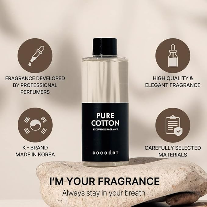 COCODOR Reed Diffuser Oil Refill/Cashmere Vanilla/6.7oz(200ml)/1 Pack/Aromatherapy, Home Fragrance, Scented Oils, Oils for Reed Diffuser, Bathroom Home Decor