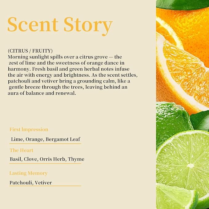 Generic Natural Soy Wax Scented Candle, Lime Basil Citrus Fragrance, Handmade Luxury Home Decor with Cotton Wick,Yellow Ceramic Container, Reusable Jar